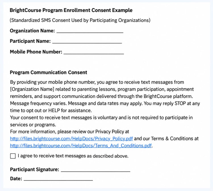 BrightCourse Enrollment Form